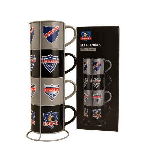 Set 4 Tazones Colo Colo