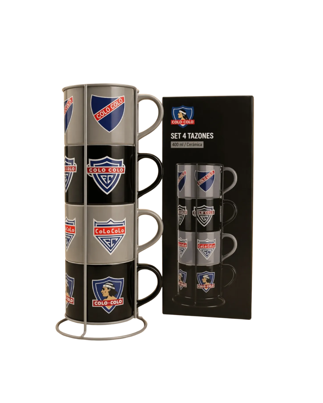 Set 4 Tazones Colo Colo